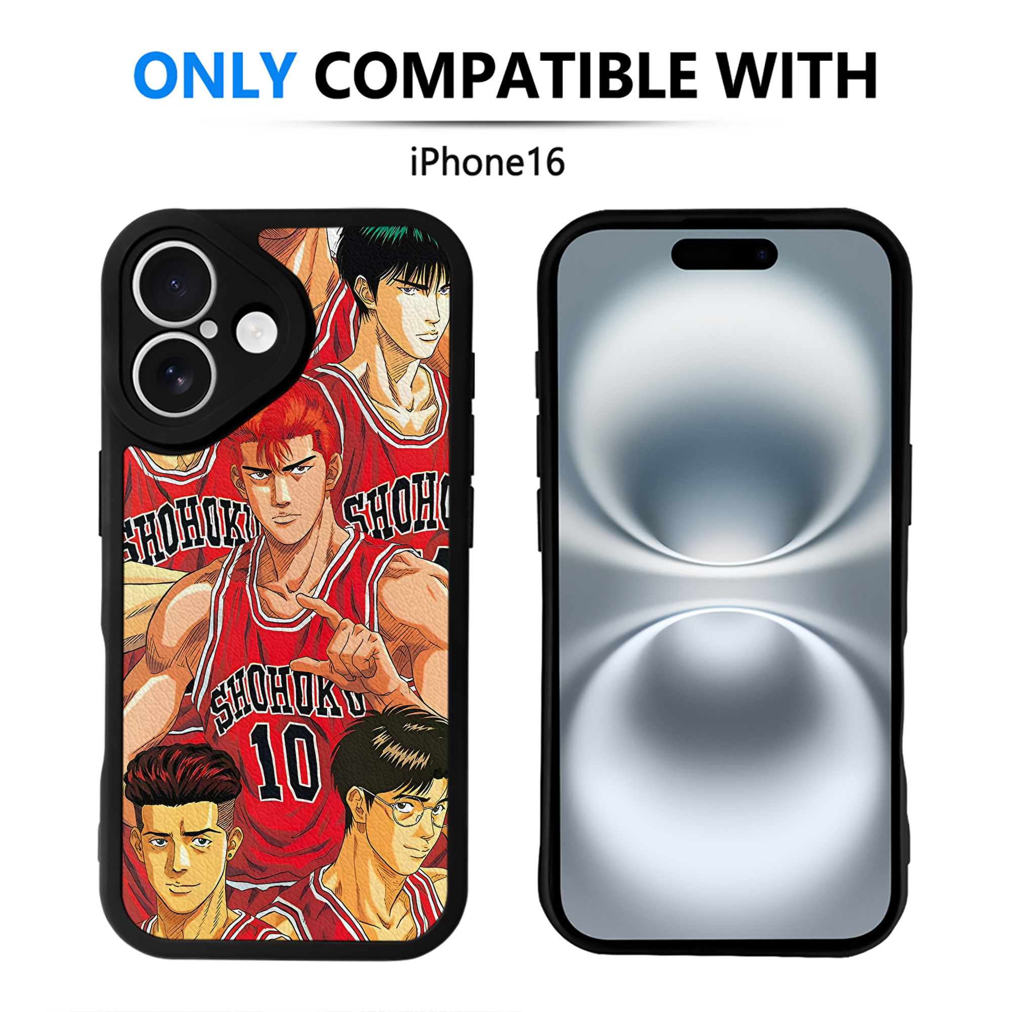 （画像用） SLAM DUNK／スラムダンク 【iPhone 16シリーズ対応】シリコンスマホケース（レザー調） 材質：シリコン